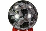 Polished, Indigo Gabbro Sphere - Madagascar #104683-1